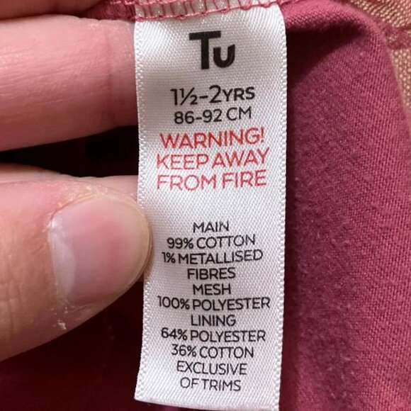 Tu Kids Peppa Pig Girls Long Sleeve Lined Tulle Skirt Dress Size 1.5-2 Years - Picture 6 of 7